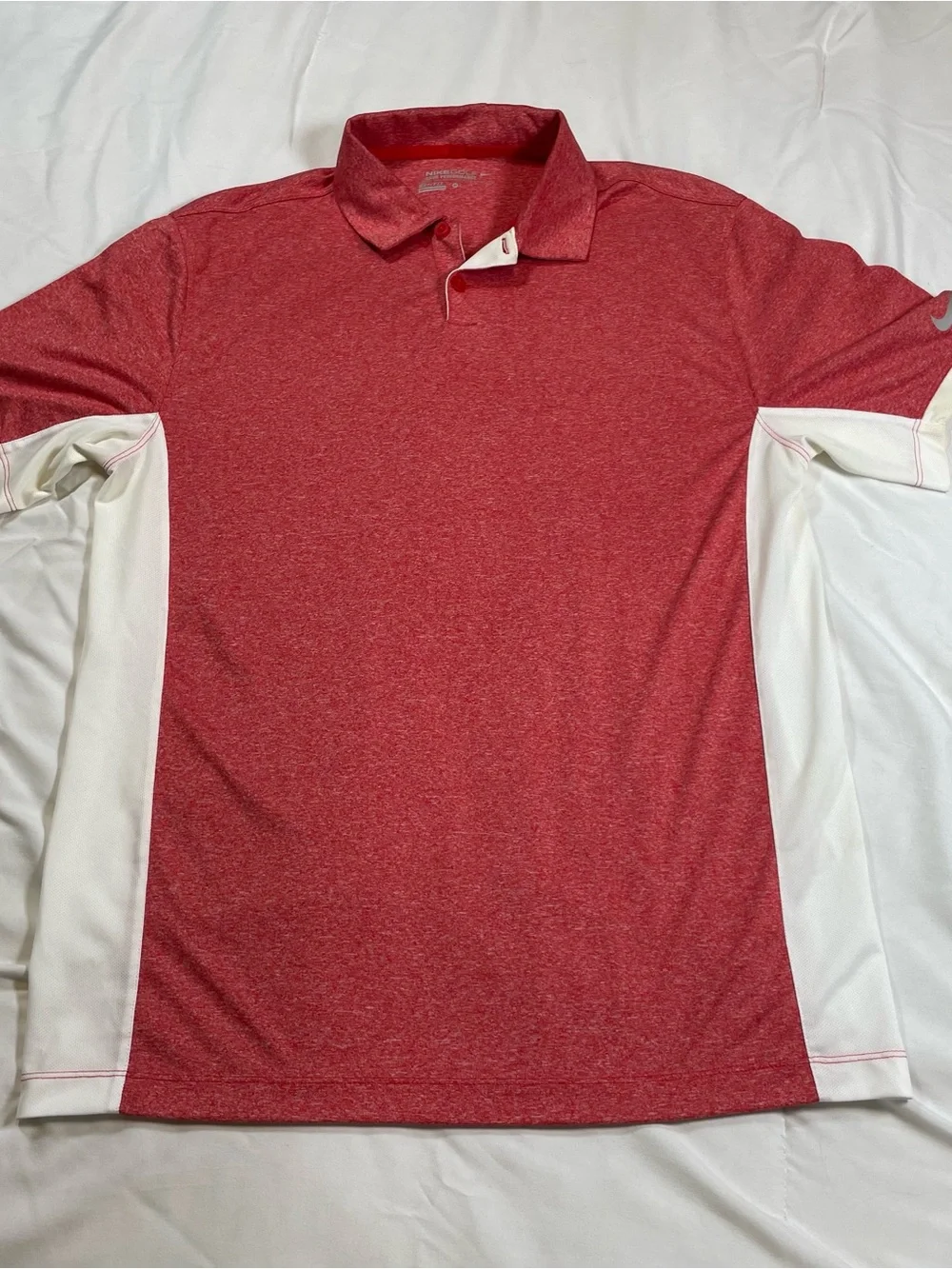 Nike Golf Tour Performance Dri-FIT Heather Red Polo Shirt Men’s Medium Golfcore